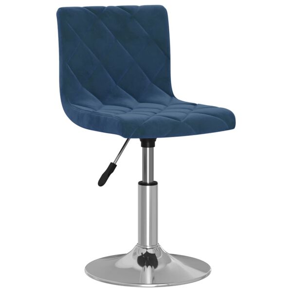 vidaXL Chaises pivotantes &agrave; manger lot de 2 bleu velours