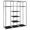 vidaXL Armoire avec compartiments et barres Noir 150x45x175 cm Tissu