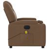 vidaXL Fauteuil inclinable de massage &eacute;lectrique marron tissu