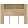 vidaXL Armoire de t&ecirc;te de lit Ch&ecirc;ne sonoma 140x18,5x104,5 cm