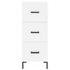 vidaXL Buffet haut Blanc 34,5x34x180 cm Bois d'ing&eacute;nierie