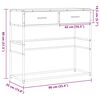 vidaXL Table console ch&ecirc;ne fum&eacute; 90x35x80 cm bois d'ing&eacute;nierie