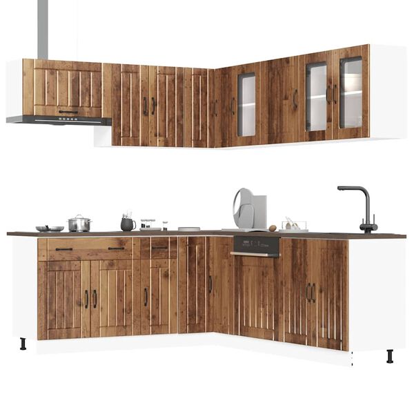 vidaXL Ensemble d'armoires de cuisine 11 pcs Lucca bois d'ing&eacute;nierie