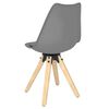 vidaXL Chaises pivotantes &agrave; manger lot de 6 gris PP
