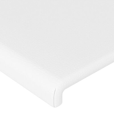 vidaXL Tête de lit à LED Blanc 103x16x78/88 cm Similicuir