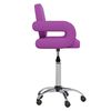 vidaXL Chaises pivotantes &agrave; manger lot de 4 violet similicuir