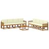 vidaXL Ensemble de canap&eacute;s d'ext&eacute;rieur 9 pc 8 place Naturel et Cr&egrave;me