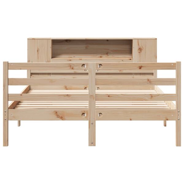 vidaXL Lit biblioth&egrave;que sans matelas 160x200 cm bois massif de pin