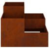 vidaXL Cache-pot de jardin Rouill&eacute; 80 x 80 x 60 cm Acier patin&eacute;