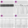 vidaXL Rideaux en voile avec passe-tringles 2 pcs noir