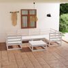 vidaXL Salon de jardin 7 pcs bois de pin massif