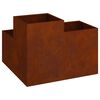 vidaXL Cache-pot de jardin Rouill&eacute; 100 x 100 x 60 cm Acier patin&eacute;