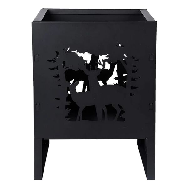 Esschert Design Panier &agrave; feu carr&eacute; Cerf