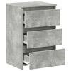 vidaXL Tables de chevet 2 pcs Gris b&eacute;ton 40x35x62,5 cm Agglom&eacute;r&eacute;