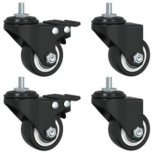 vidaXL Roues pivotantes 4 pcs noir 35 mm fer