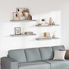vidaXL &Eacute;tag&egrave;res murales flottantes 4 pcs Gris b&eacute;ton 90x23,5x3,8cm MDF