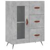 vidaXL Buffet haut Gris b&eacute;ton 69,5x34x180 cm Bois d'ing&eacute;nierie