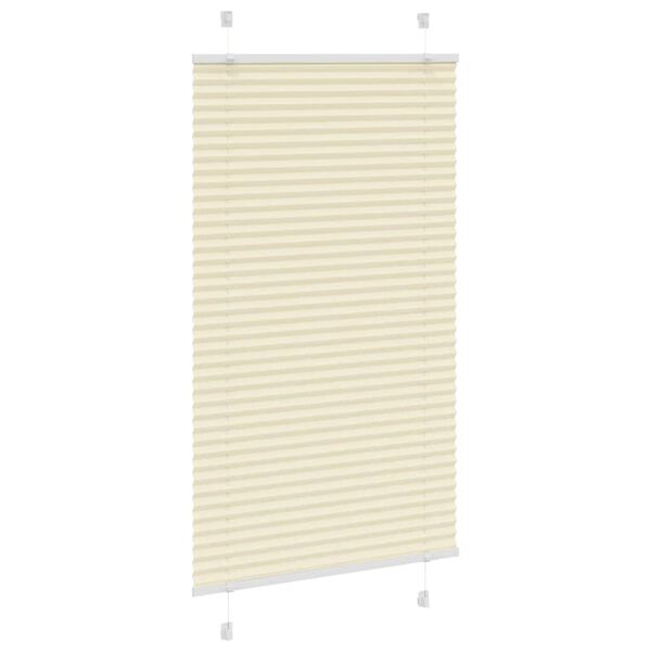 vidaXL Store pliss&eacute; cr&egrave;me 70x150 cm largeur du tissu 69,4 cm polyester