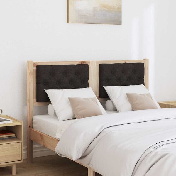 vidaXL T&ecirc;te de lit Autre Marron et noir 135 cm Bois massif en pin