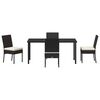 vidaXL Ensemble de salle &agrave; manger pour jardin 5 pcs Noir