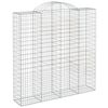 vidaXL Panier de gabions arqu&eacute; 200x50x200/220 cm Fer galvanis&eacute;