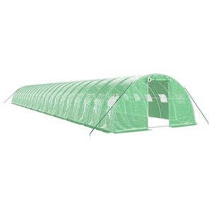 vidaXL Serre avec cadre en acier vert 88 m&sup2; 22x4x2 m