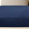 vidaXL Drap-housse Jersey Bleu marine 180x200 cm Coton