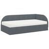 vidaXL Cadre de lit d'angle avec matelas 2 pcs Gris Velours