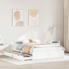 vidaXL Cadre de lit sans matelas blanc 135x190 cm bois de pin massif
