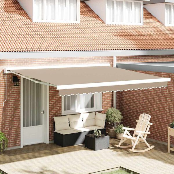 vidaXL Toile de rechange pour auvent Beige 380 x 295 cm Polyester