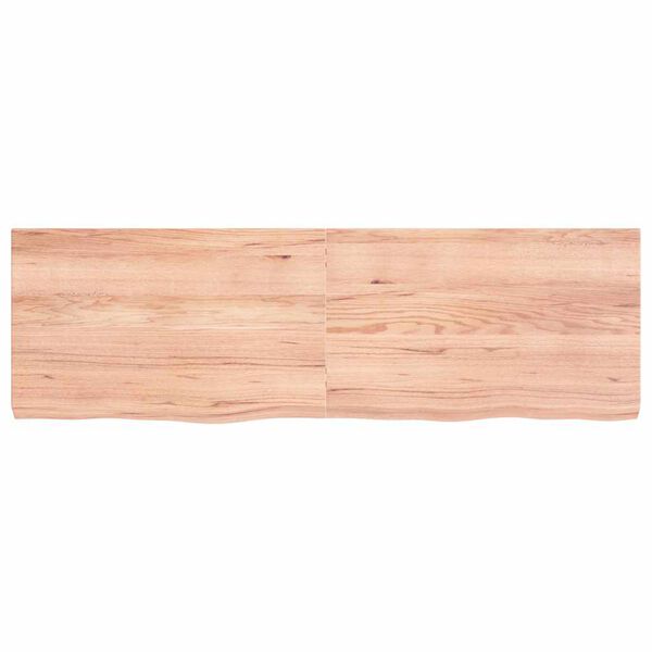 vidaXL Comptoir de salle de bain marron 160x50x(2-6) cm bois trait&eacute;