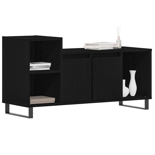 vidaXL Ensemble meuble TV Montage mural Ch&ecirc;ne noir 100 x 35 x 55 cm