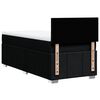 vidaXL Sommier &agrave; lattes de lit et matelas Noir 80x200 cm Tissu