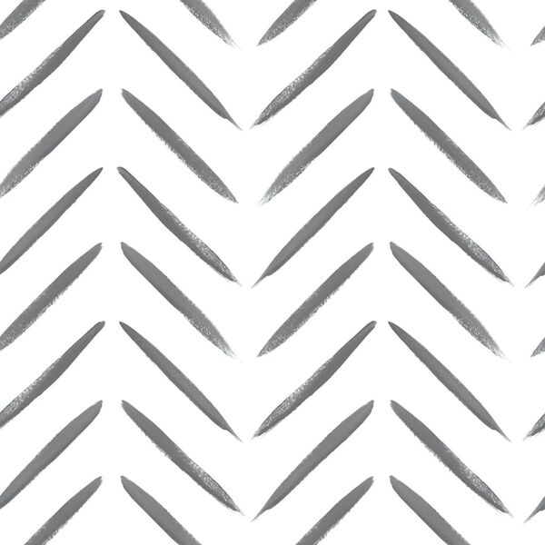 DUTCH WALLCOVERINGS Papier peint Chevron Noir et blanc