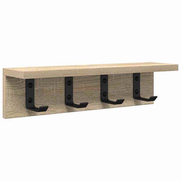 vidaXL Porte-manteau mural Ch&ecirc;ne Sonoma 40 x 10,5 x 10,5 cm
