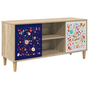 vidaXL Meuble TV MAINZ 102 x 33 x 50 cm Sonoma Bois d'ing&eacute;nierie