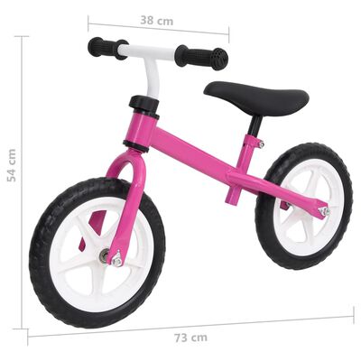 vidaXL Vélo d'équilibre roues de 9,5 pouces rose