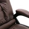 vidaXL Chaise de bureau marron fonc&eacute; similicuir daim