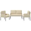 vidaXL Ensembles de canap&eacute;s 3 pcs Cr&egrave;me 115 x 56 x 80 cm Contreplaqu&eacute;