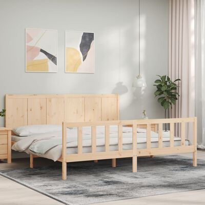 vidaXL Cadre de lit sans matelas bois massif de pin