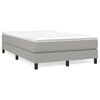 vidaXL Sommier &agrave; lattes de lit et matelas gris clair 120x190 cm tissu