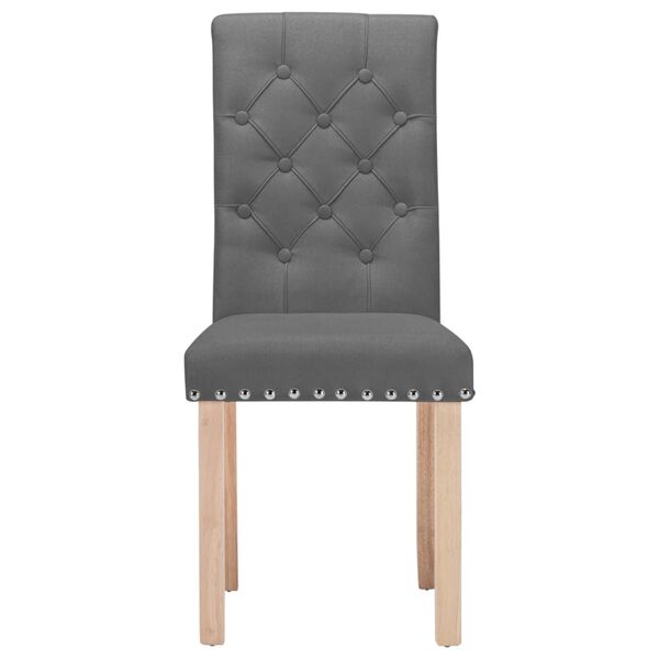 vidaXL Chaises &agrave; manger lot de 4 gris fonc&eacute; tissu