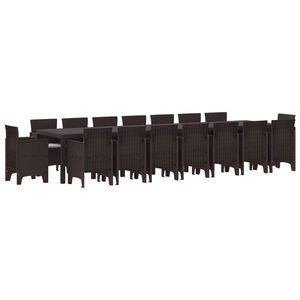 vidaXL Ensemble de salle &agrave; manger de jardin avec coussins 17 pcs