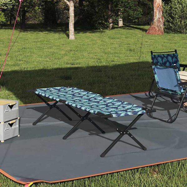 vidaXL Lit de camping pliant Foret 193 x 69 x 45 cm Tissu Oxford