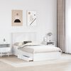 vidaXL Lit de Rangement Blanc 120 x 200 cm Bois d'ing&eacute;nierie