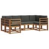 vidaXL Ensemble de canap&eacute;s d'ext&eacute;rieur 6 pc Naturel et Anthracite