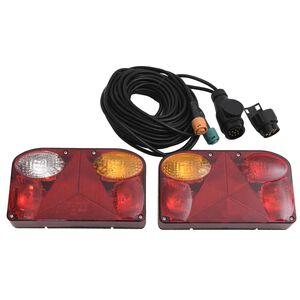 vidaXL Feux de remorque 2 pcs Rouge 23x6x13 cm 12V ampoule classique