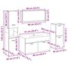 vidaXL Ensemble de meubles salle de bain 5 pcs bois d'ing&eacute;nierie