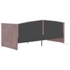 vidaXL Lit avec matelas et &eacute;clairage USB Rose Velours 90x200 cm