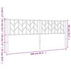 vidaXL T&ecirc;te de lit m&eacute;tal blanc 200 cm